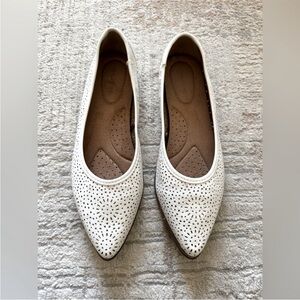 Maurices White Perforated Flats